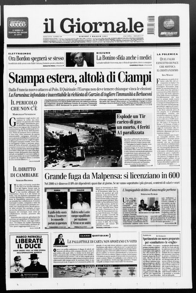 Il giornale : quotidiano del mattino